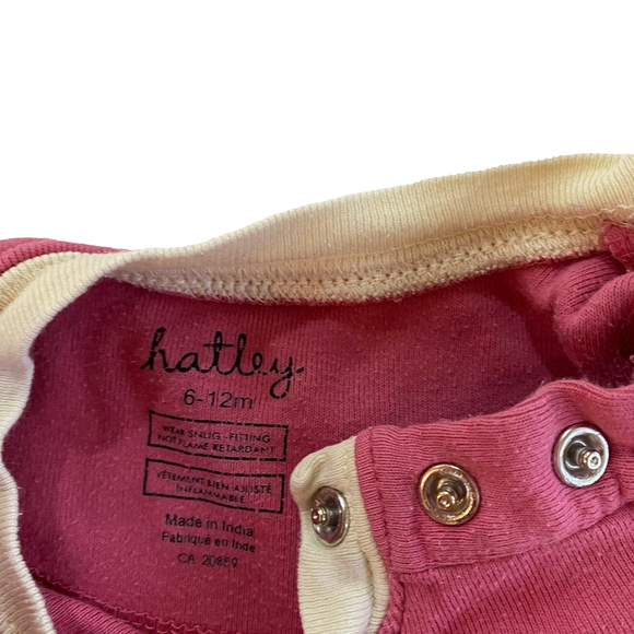 Hatley Black Bears On Coverall Pink Little Bear Bum 6-12 months - Picture 2 of 8